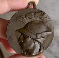 MEDAGLIA XII ADUNATA ANNUALE ALPINI NAPOLI 1932 BRONZO UNC