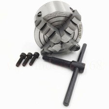 SANOU Independent 4-jaw 80mm Lathe Chuck 3" Chuck Reversible Metal Lathe