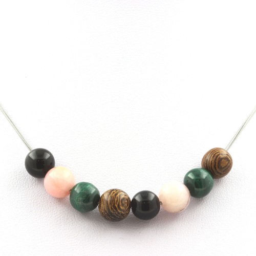 Collana perle malachite del - perle,