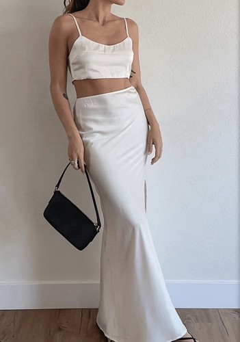 Set gonna slip crop cami - e,