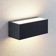 Applique da Esterno LED IP65 E27 Nera Rettangolare Moderna per Parete Muro Luce