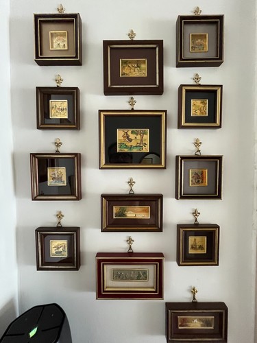 Quadretti foglia oro - , kt.23