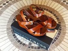 BRIAN CRESS Sandali incrocio cinturino fibbia pelle tg. 36  *OTTIME CONDIZIONI*