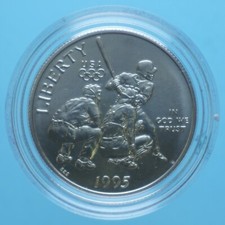 AMERICA 1/2 DOLLARO 1995 ATLANTA 1996 NICHEL COIN FDC COLLEZIONE