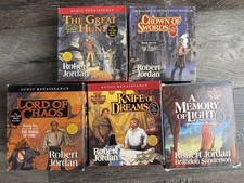 Wheel Of Time 5 Audiobook CD Lot (#2, 6, 7, 11 & 14) Robert Jordan COMPLETE