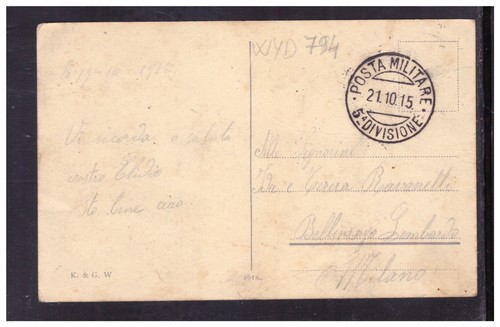 Timbro ww1 posta militare - ww1,