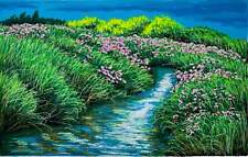 Ruscello a primavera Franco Azzinari Opera SERIGRAFIA Su Carta Firmata 35x25