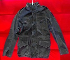 Diesel Mens Black Jacket Racing Biker Military Moto Motorcycle Mandarin
