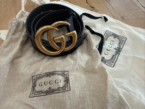 Cintura gucci pelle nera - gucci, 90