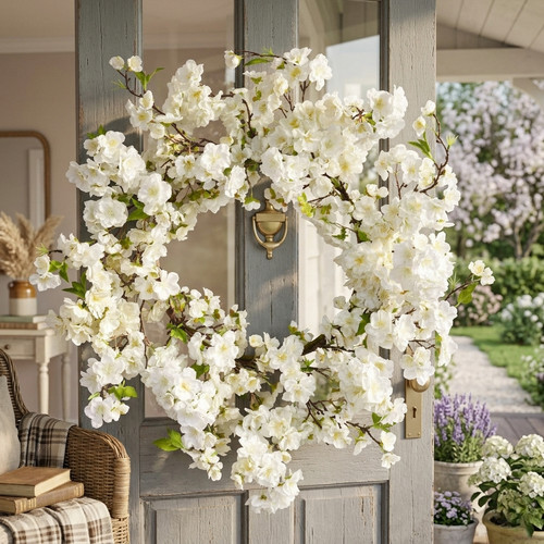 Ghirlanda fiori bianchi