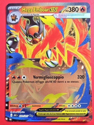 Carta pokemon mega emboar - ex,