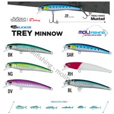 ARTIFICIALE PESCA TRAINA LIGHT SPINNING JATSUI TREY MINNOW 70 mm AGUGLIA SPIGOLA