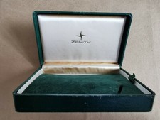 Zenith Vintage watch box green leather diver watch logo good condition