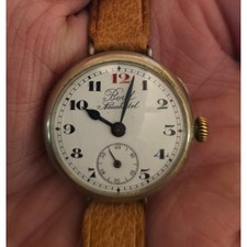 Orologio da trincea antico Borel Neuchatel, quadrante sub secondi, orologio da polso Art Deco