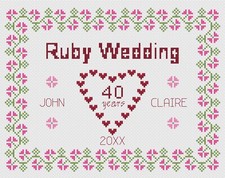 Punto croce matrimonio - croce,