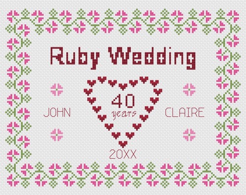 Punto croce matrimonio - punto,