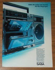 Rara Pubblicità Vintage SABA