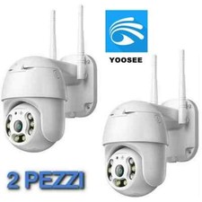 2X TELECAMERA IP CAM PTZ WIFI CAMERA DOME WIRELESS ESTERNO APP YOOSEE MICRO SD