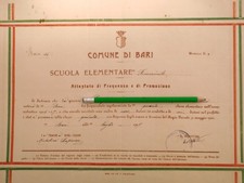 Antica Pagella Scolastica Anno