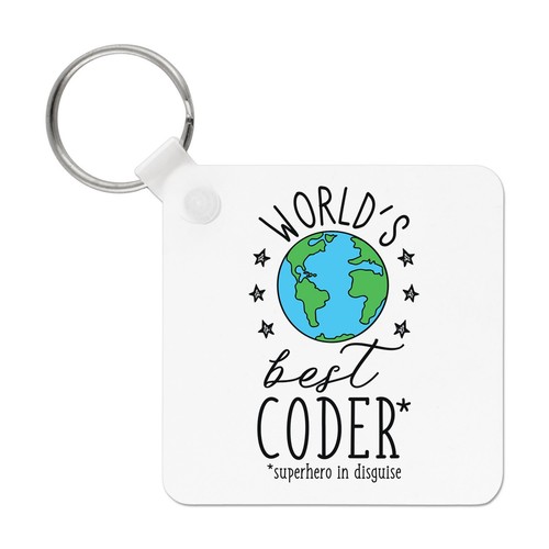World best coder keyring key - world's,