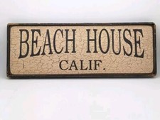 Vintage Wooden Sign Beach