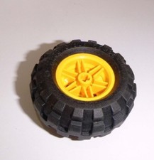 Lego (56145c02) Pneumatico a palloncino 56x26 con cerchio in giallo da 4202 7746 42053