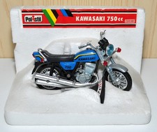 Polistil MS603 Moto Kawasaki 750 cc blu scala 1:15 Made in Italy anni 70