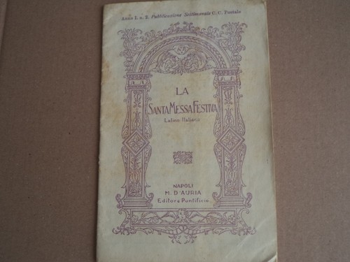 Antico libretto santa messa - libretto, la