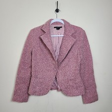 Blazer donna rosa tweed misto