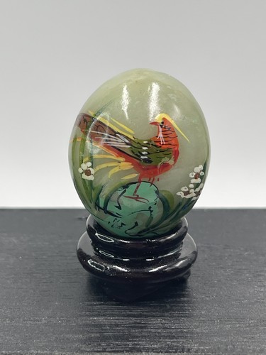 Jadeite egg mini hand painted - egg,