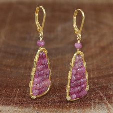 Pink sapphire 18k gold