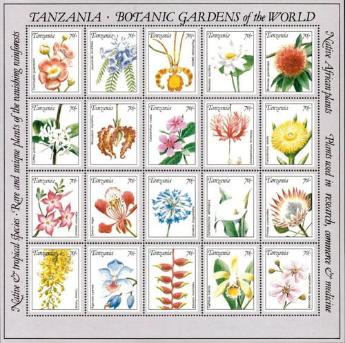 Tanzania 1992 fiori - 1992,