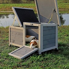 Gabbia Coniglio Legno Casetta Animali Da Compagnia Gabbia Esterno 70X43X45 Cm