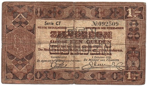 Netherlands zilverbon gulden - netherlands, 1
