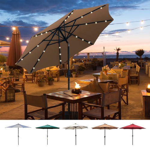 Led parasol umbrella solar - 24,