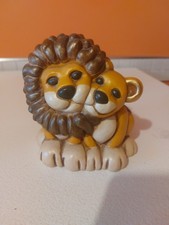 Thun Club 2001 Coppia di Leoni Arca di Noè . Altezza 15 cm.