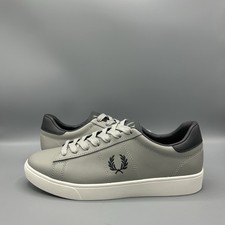 Fred Perry Spencer grigio pelle sneakers stile di vita scarpe casual UK 8 EU 42 US 9