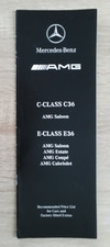 Brochure prezzi e opzioni Mercedes-Benz AMG 1994 - Classe E E36 Classe C C36