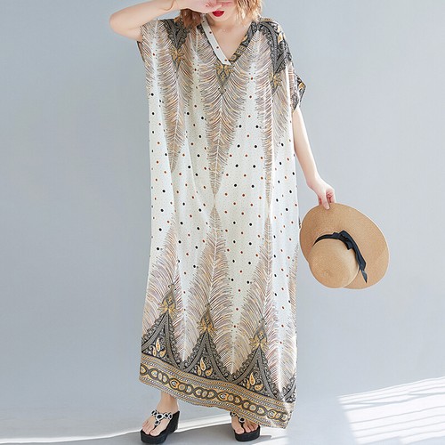 Donna boemo maxi - abiti, manica