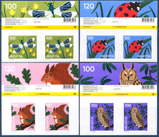 Switzerland 2024 Owl,Birds,Raptors,Dragonfly,Ladybug,Insects,Squirrel,m/s,MNH