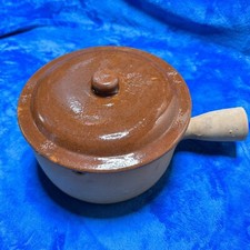 Pentole vintage VALLAURIS pentola COPERTA #8 8,5 in larghezza piatto TERRA COTTA leggi