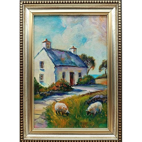 Casa campagna dipinto olio - casa,