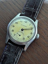 Orologio militare uomo Eterna anni 40 impermeabile, tenere il tempo, orologio vintage #P465