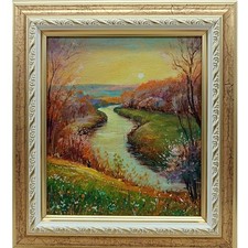 Dipinto olio natura estate