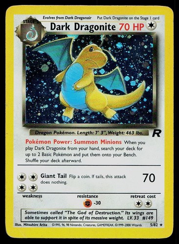 Carta pokemon team - carta, dark