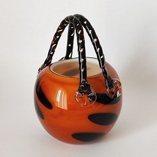 Vaso a cestino in vetro