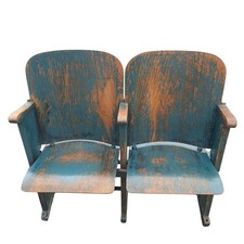 COPPIA SEDIE DA CINEMA VINTAGE