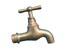 vecchia FONTANA RUBINETTO stile antico in ottone a chiavetta per lavello vintage