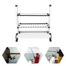 24 Canne Porta Canne da Pesca Forte Alluminio Porta Canne Pesca Supporto 