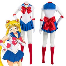Sailor Moon Tsukino Usagi Cosplay Uniforme Vestito Fantasia Sailormoon Bambini Adulti